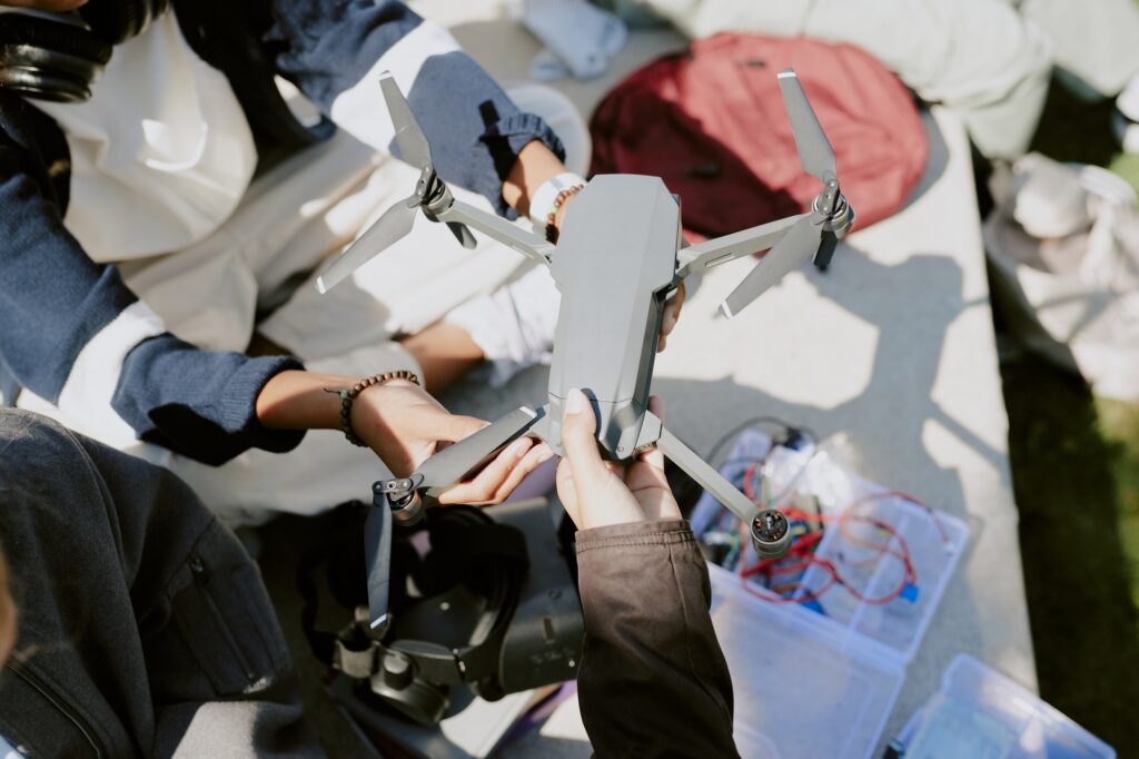 Graphite Drone in Hands